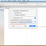 Choose server type and enter server settings