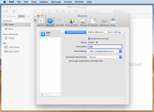 Verify email settings in Mail on Mojave