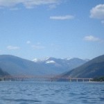 The Big Orang Bridge in Nelson, BC