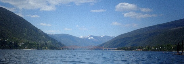 The Big Orang Bridge in Nelson, BC