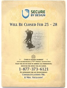 Closed for Wedding